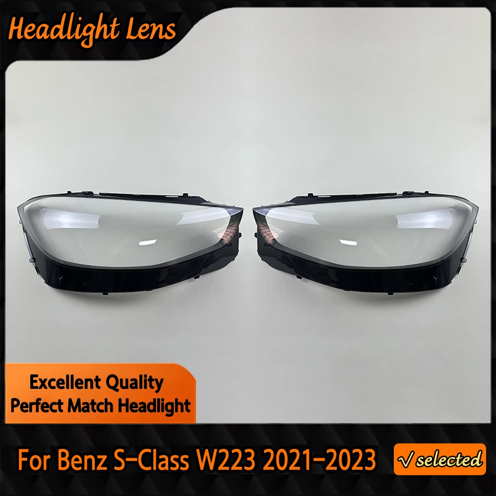 

Car Headlight Shell Transparent Lampshade Headlamp Cover Lens Plexiglass For Benz S-Class W223 S320 S450 S500 2021 2022 2023