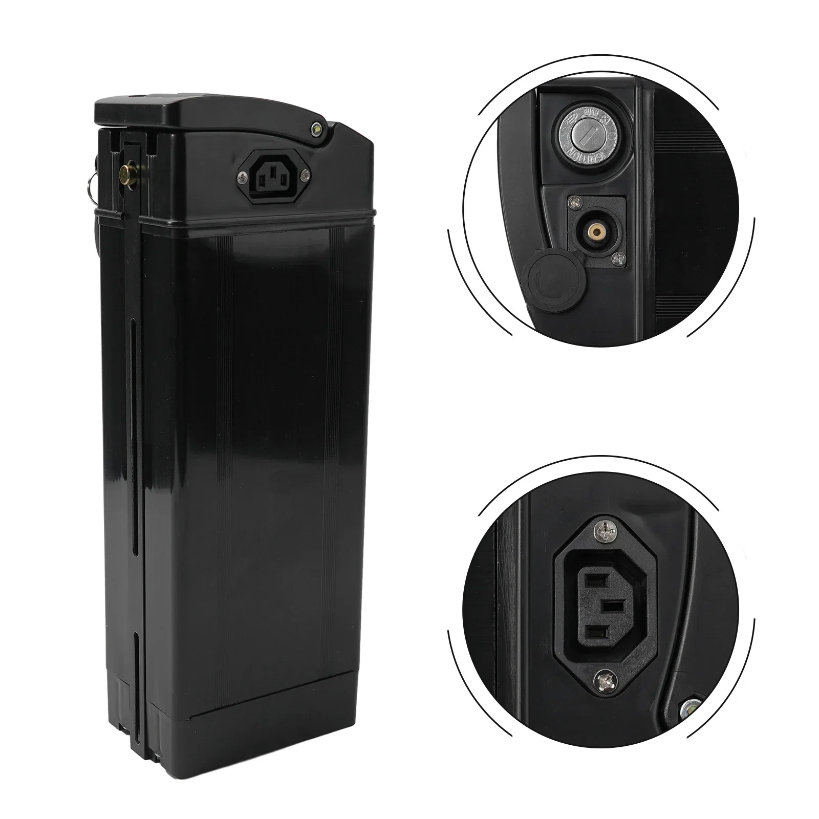 Reliable Electric Bike Battery Box, Ebike Holder Case with Charging Socket, Output Port , Perfect for Electric Bicycles