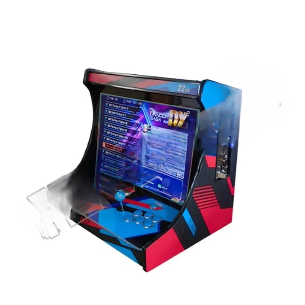 Game double 22 inch high definition 1280p arcade 8-way joystick button 2023 double-sided screen coin slot