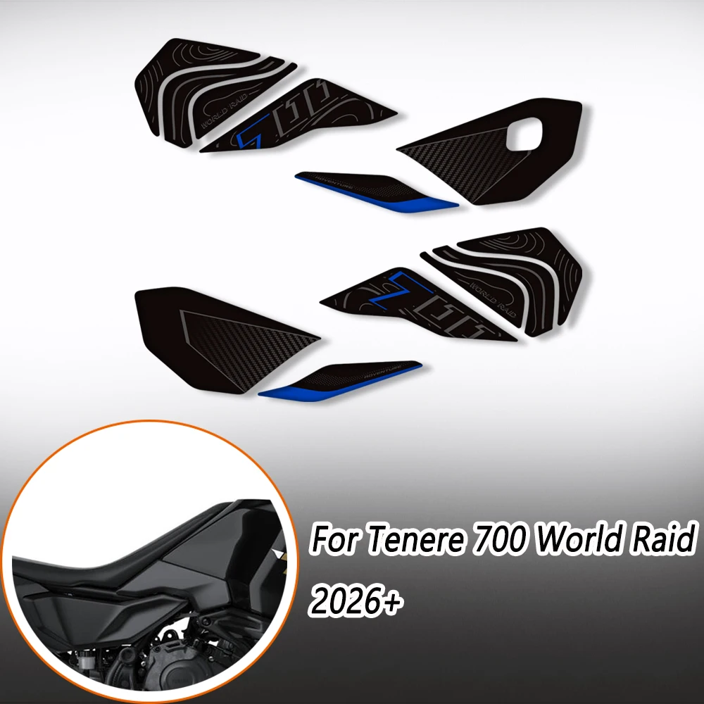 2026 For Tenere 700 World Raid T7 Adventure Rally Cap Grips Gas Fuel Kit Knee Stickers Decals Protector Fairing Fender