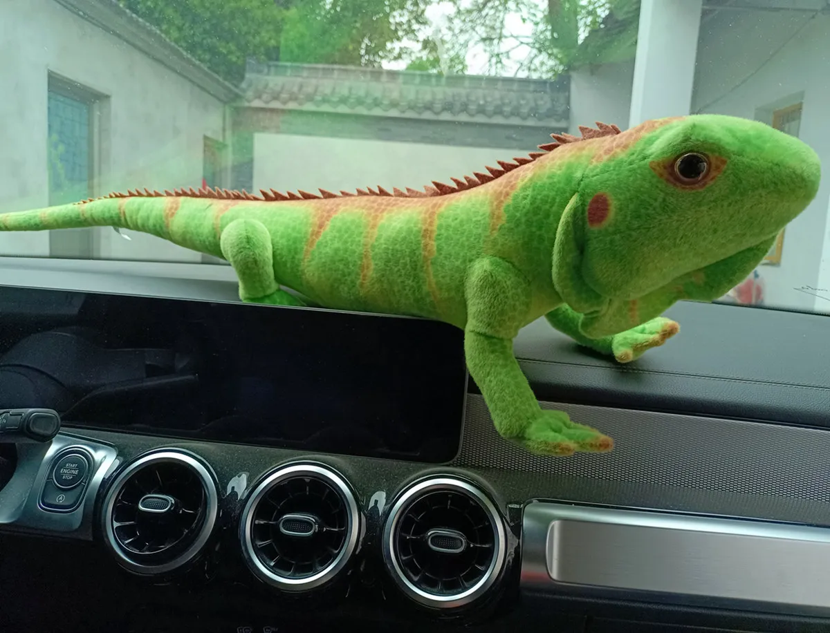 

1pc Creative lifelike Mane Lizard Doll Chameleon Plush Toy Simulation Iguana Lizard Boy Pillow Doll Birthday Gift 65CM