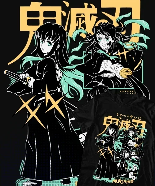

Camiseta unisex Demon Slayer Muichiro Tokito estados Cotton anime T-shirt