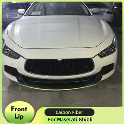 Carbon Fiber/FRP Front Bumper Lip Spoiler for Maserati Ghibli Base and S and S Q4 Sedan 4-Door 2014-2017 Bumper Guard Splitters