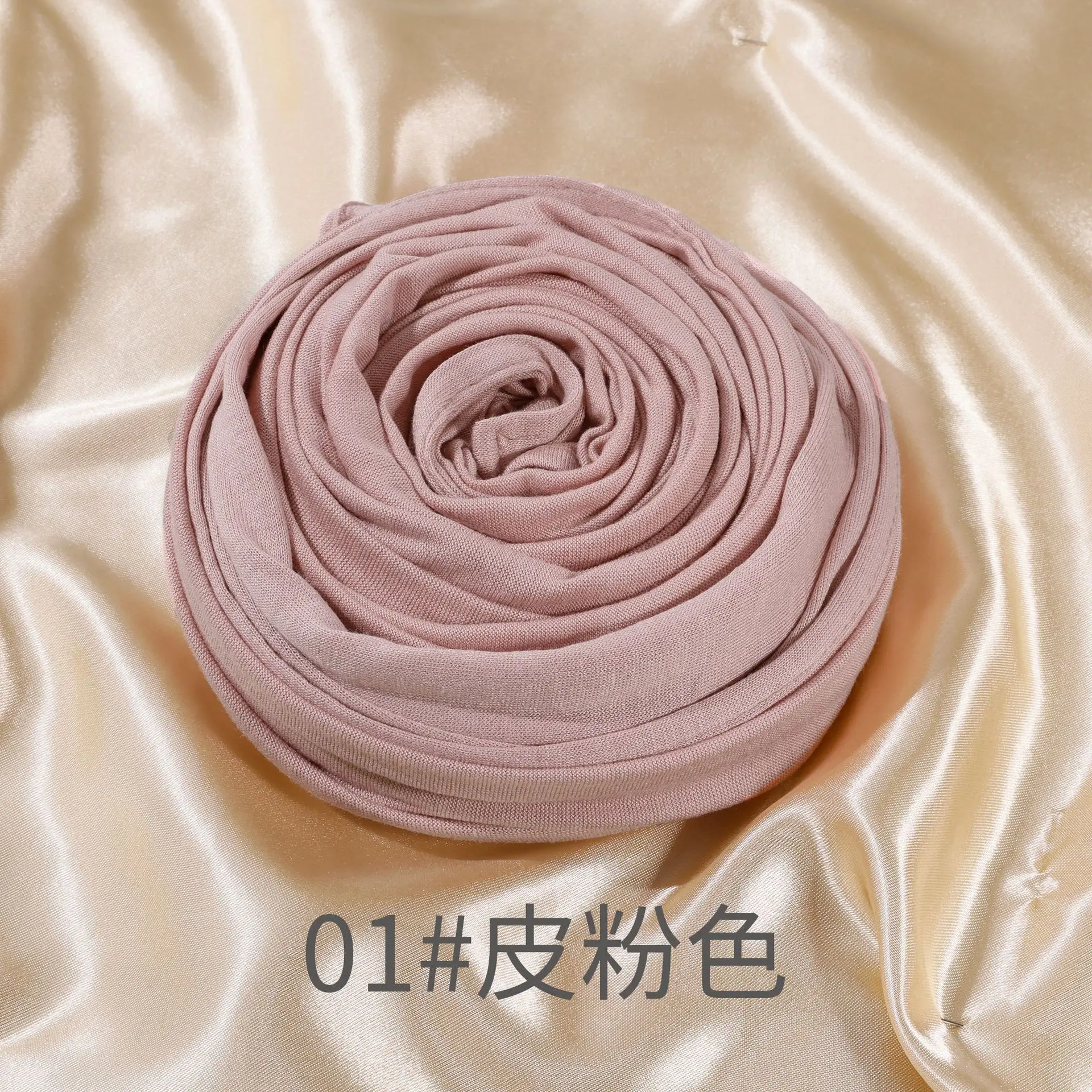 Sciarpa comoda per la testa della borsa modale, foulard in tessuto felpato di cotone mercerizzato monocromatico Sciarpa lunga alla moda con scialle morbido