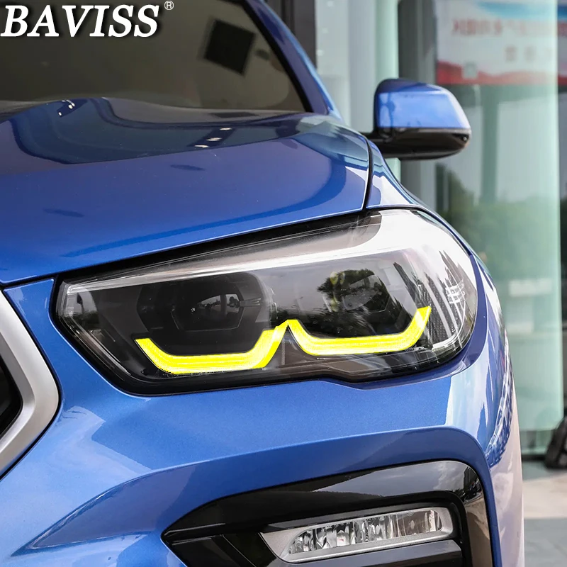 CSL NO RGB Yellow Blue Red Angel Eyes DRL For BMW X5 G05 X6 G06 2019-2021 LED Headlight Non Laser Daytime Running Light