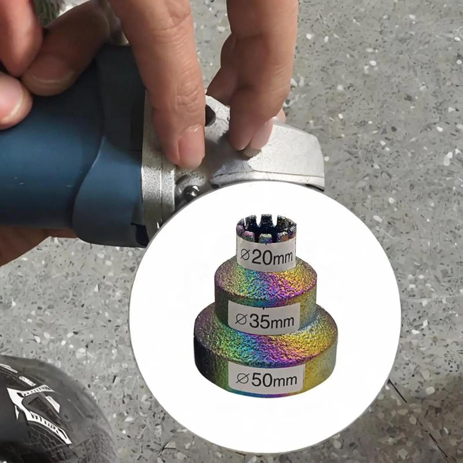 Beveling Chamfer Bit Professional Hole Milling Three-step Hole Expander Tile Cutter for Granite Masonry Ceramic Marble Concrete