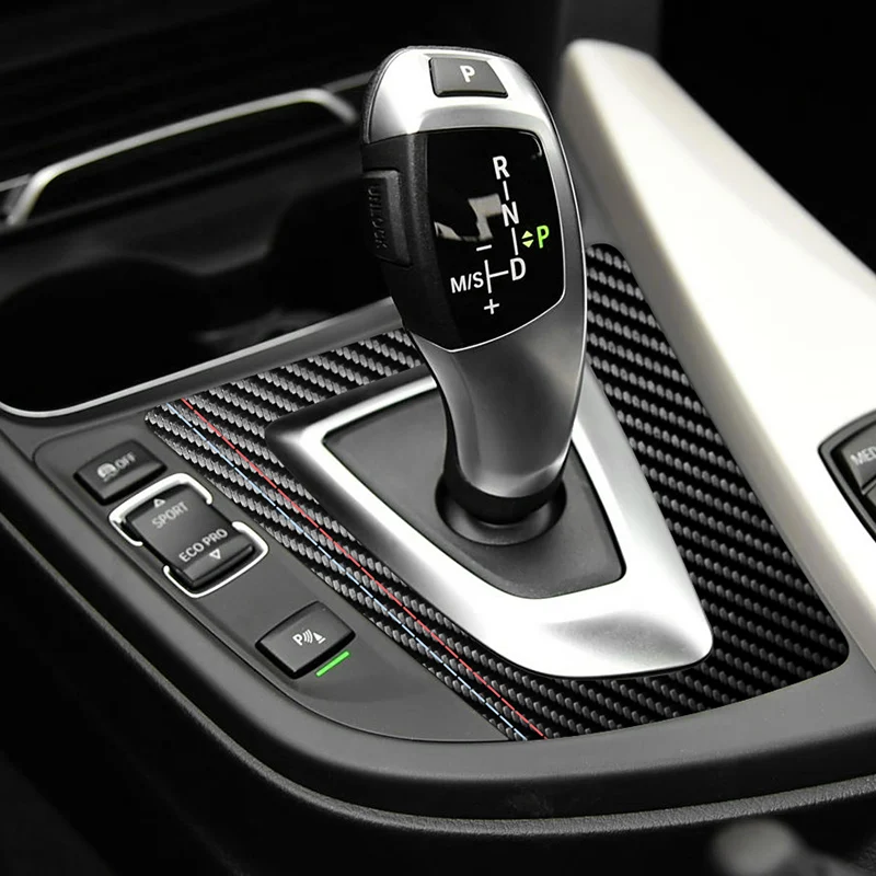 

For BMW F30 F34 (2013-2018) F36 (2014-2019) Car Gear Shift Panel Trim Sticker Anti Scratch Interior Accessories Carbon Fiber