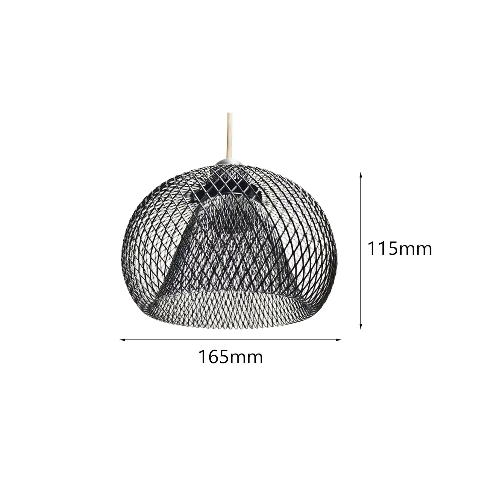 Metal Wire Pendant Lamp Shade Retro Chandelier Cover Ceiling Light Cover Lampshade for Kitchen Teahouse Hallway Hotel