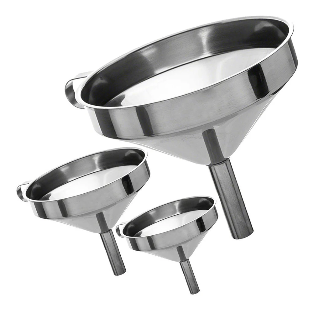 

Thickened Funnel Mouth Foldable Table Stainless Steel Funnel Set Easy Clean Multipurpose Tool