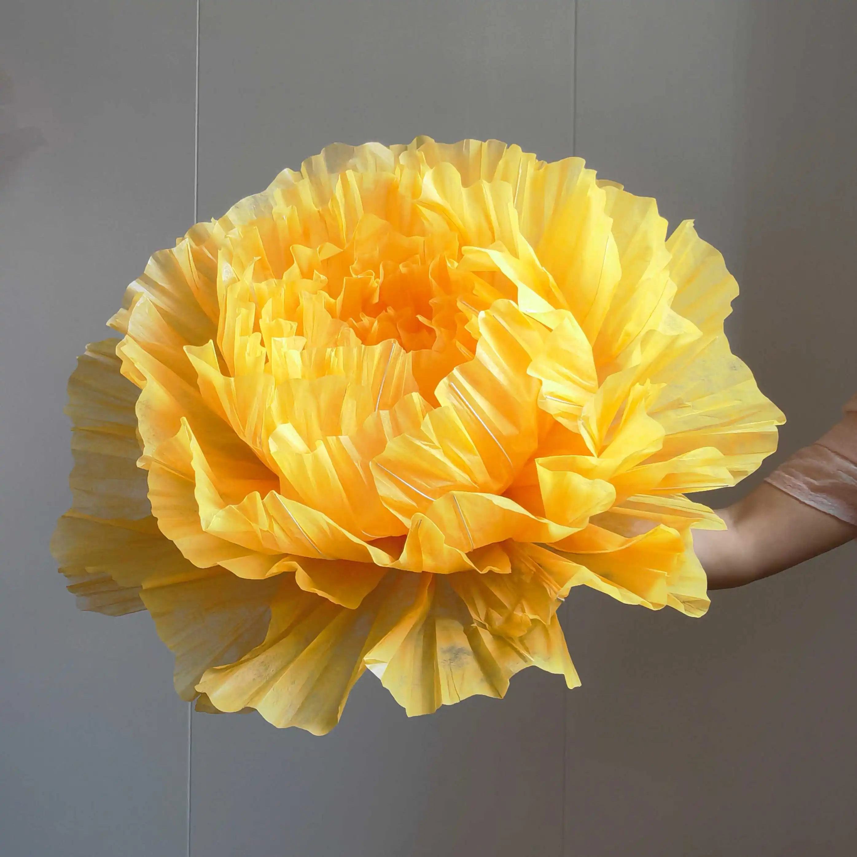 60cm Riesige Künstliche Pfingstrosen für Hochzeitsdekoration, Hintergrund, Seidenblumen, Kunstpfingstrosen für Partydekoration, Fensterdekoration – Detail 5