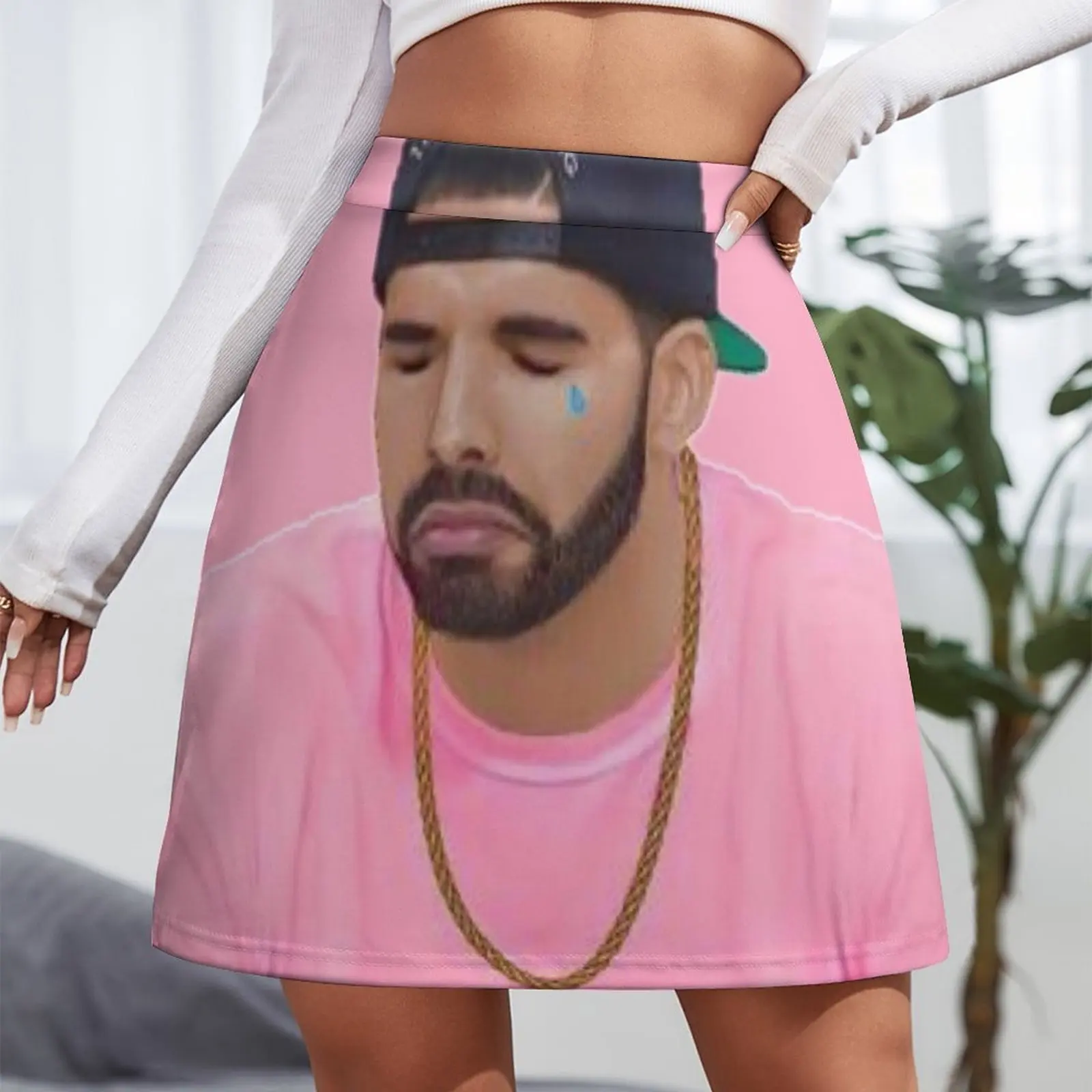 Mini-saia Drake feminina, saias elegantes, saia curta para mulheres, verão, 2023