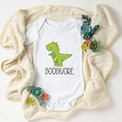 Boobivore Cute Dinosaur Newborn Baby Clothes Cartoon Infant Onesies 0-24 Months Boy Girl Bodysuits Fashion Toddler Jumpsuits