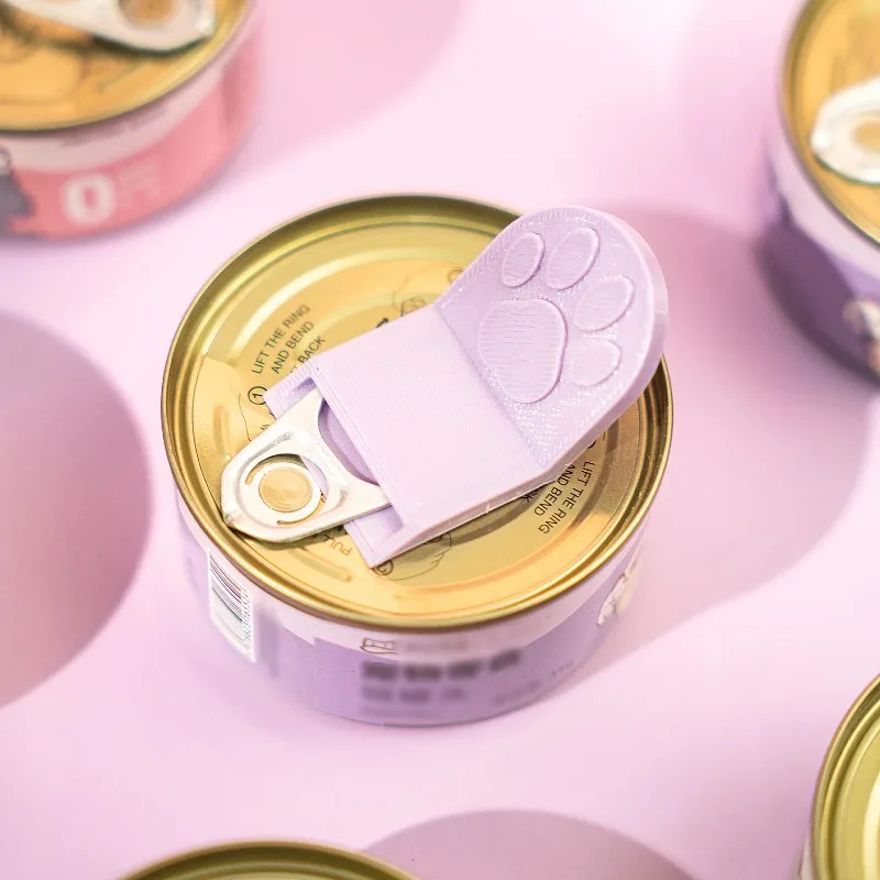 Cute Cat Paw Pet Food Can Opener Easy Ring Pull Opener Tool for Cat Dog Canned Food Protect Nails Ergonomic Kitchen Accessories view 2