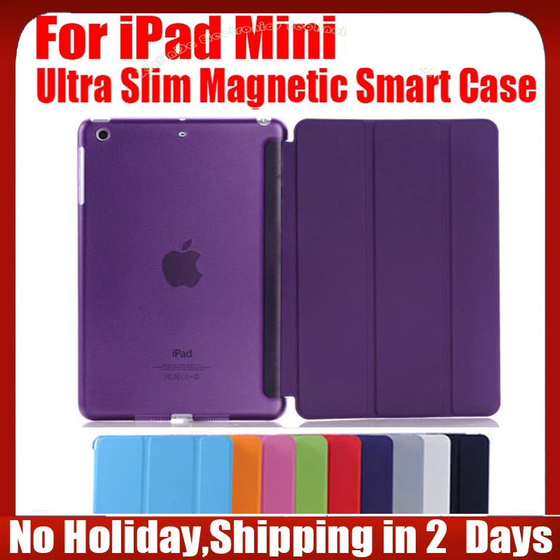 Smart Cover For iPad Mini 1 2 3 4 5 6 7.9 inch Ultra Slim PU Leather Case + PC translucent back case for Apple ipad mini 5 4 3 2