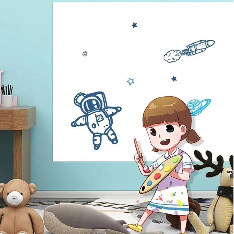 Zdejmowalna elektrostatyczna tablica suchościeralna wielokrotnego użytku do nauki, rysowania graffiti, domowa tablica suchościeralna z PP, z możliwością wymazywania.