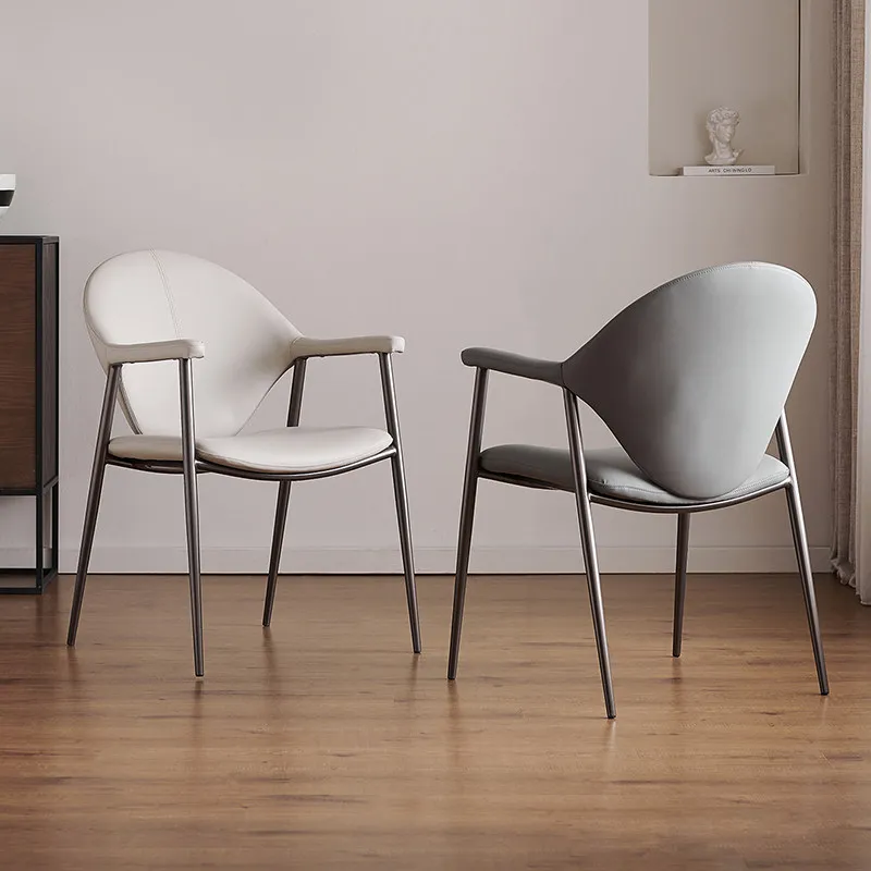 Luxury Home Dining Chairs Modern Minimalist Backrest Seat Elegant Dining Room Furniture Business Negotiation Area Armchair