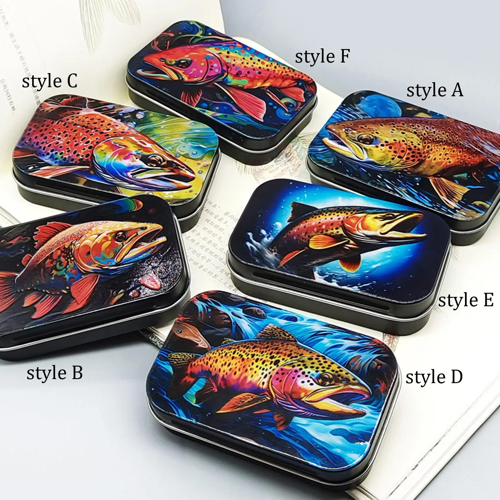 Portable Durable Fly Fishing Flies Box Practical Fly Hook Box Metal Sturdy Fishing Tackle Box,Fishing Tackle Organizer Accessori