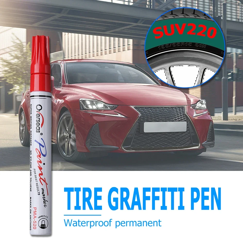 Car Motorcycle Scratch Repair Pen Colorful Waterproof Wheel Tire Oily Mark Pen Tyre Paint Marker Pen for Car Moto Tire Styling image 5