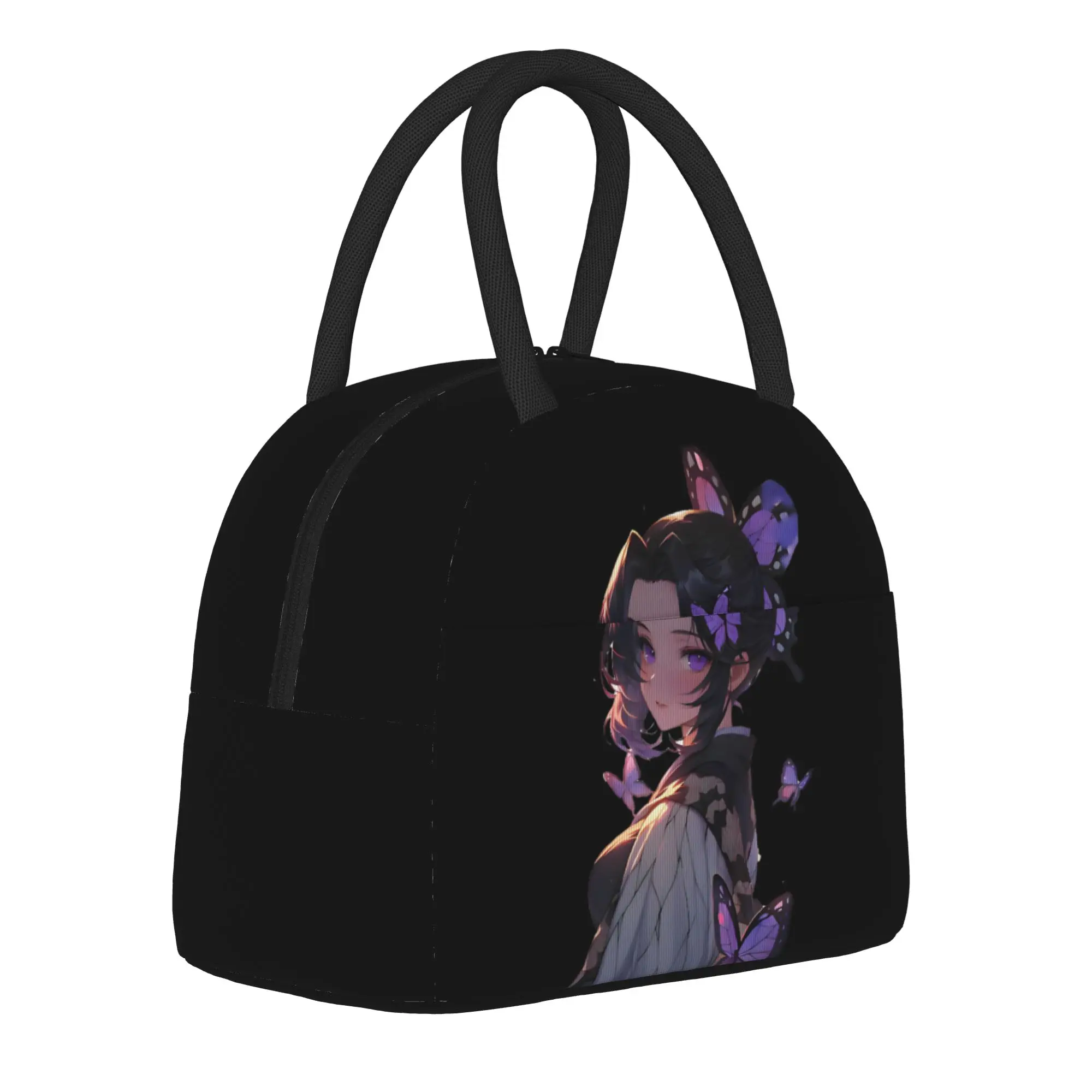 Kocho Shinobu Demons Anime Insulated Lunch Bags Large   Meal Container Thermal Bag Tote Lunch Box Work  Picnic Bento Pouch