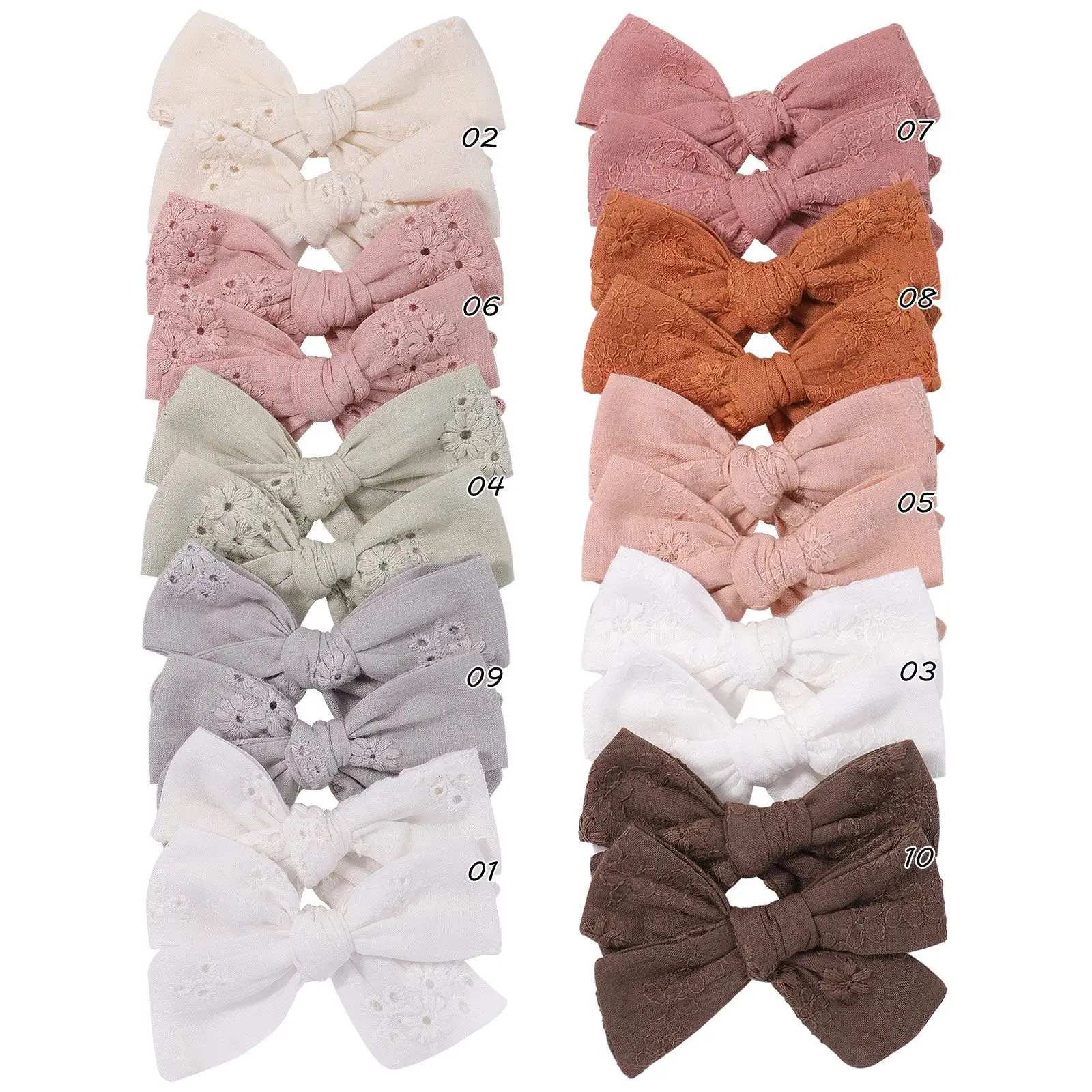 

Wholesale 24Pcs/Lot Cute Lace Baby Hair Clips Fashion Hair Bows Toddler Girl Hairpins Kids Flower Print Hair Accessories