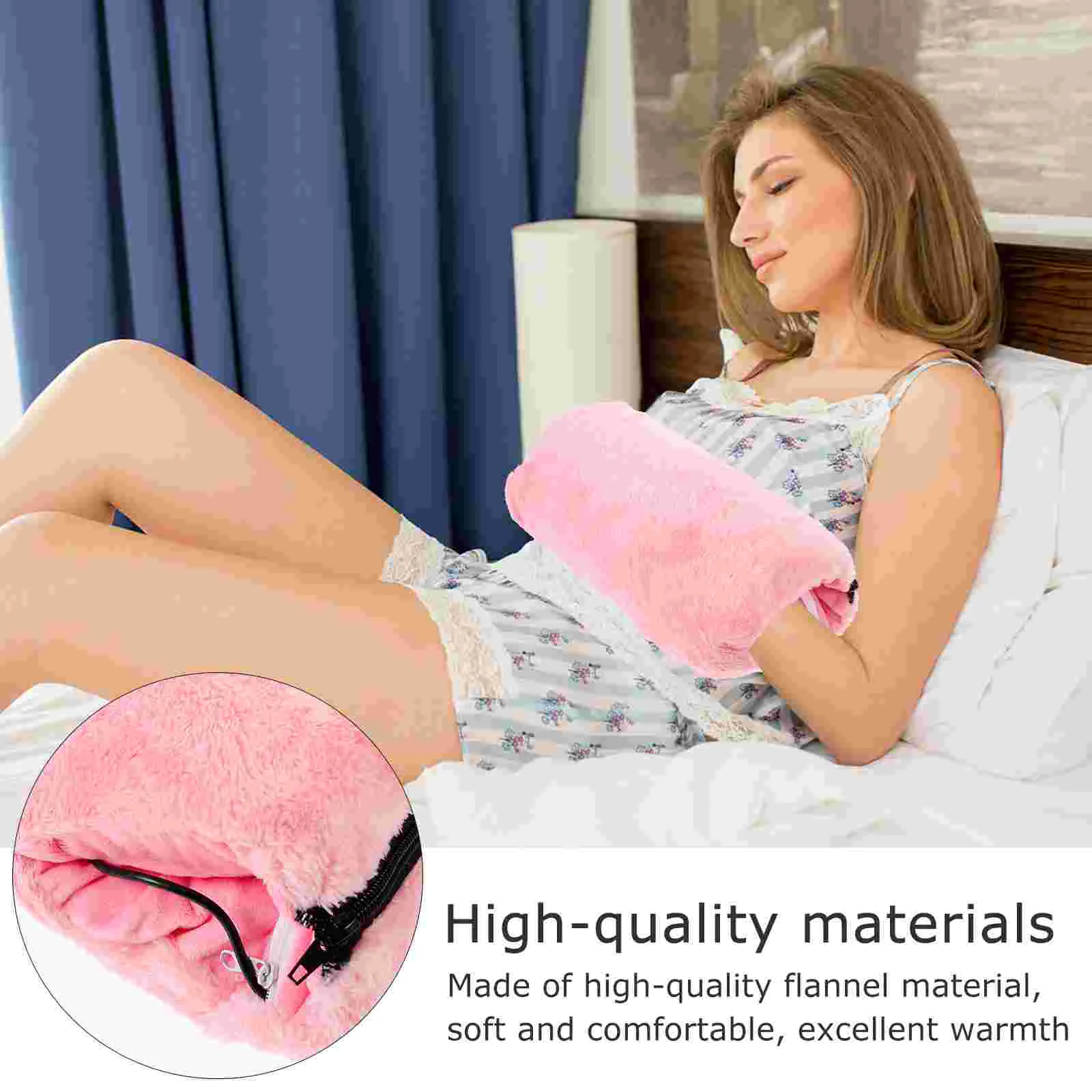 USB Hand Warmer Flannel Heating Moisturizing Gloves Heater Birthday Gift Rechargeable Hot Pad Miss Pouch