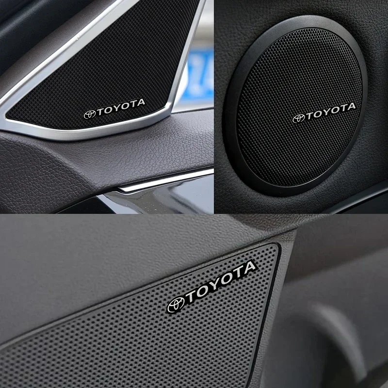ملصق ستيريو شارة تزيين صوت السيارة لسيارة تويوتا شر كورولا كامري rav4 يارس هايلكس بريوس أفينسيس أوريس برادو فيرسو فورتشنر