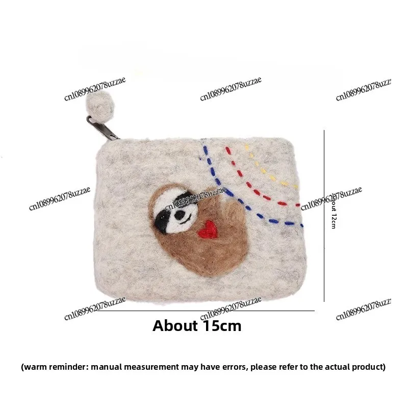 Handmade Wool Felt Change Bag Cute Animal, Styling Coin Bag Clutch Bag
