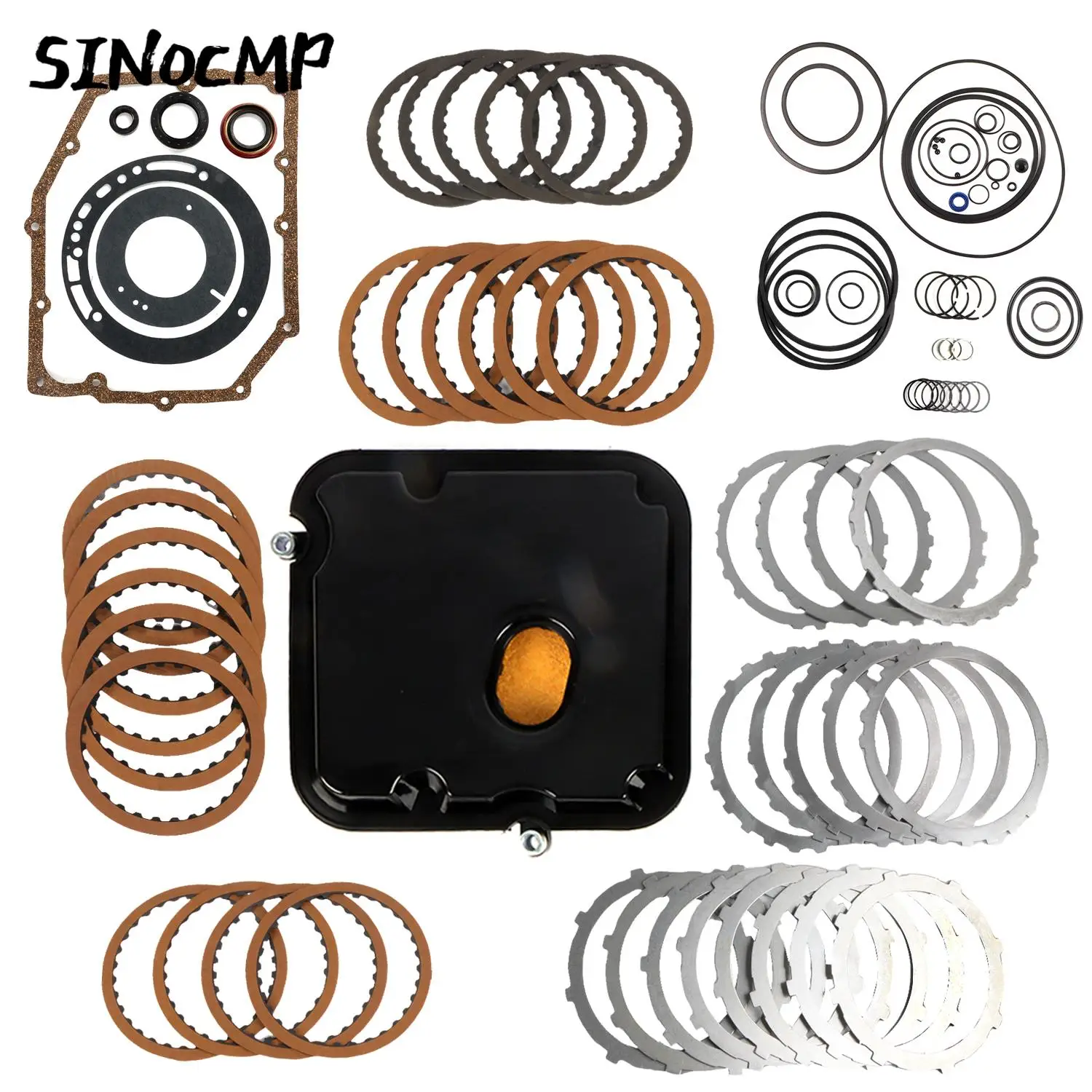 

1 прокладка, фрикционные стальные пластины, 42RLE, комплект для восстановления коробки передач 03-UP для деталей Jeep Dodge