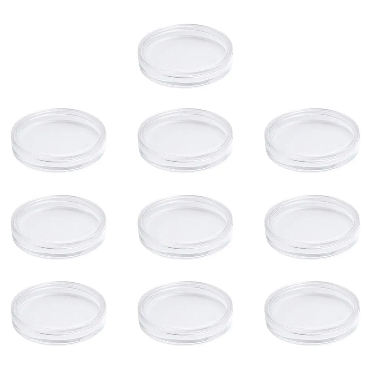10Pcs Keeper Box Crystal Clear Plastic Protective Storage Case for Collectors Awards Ceremonies Sales Promotions Gift