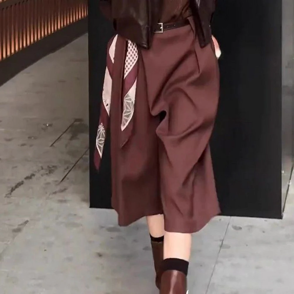 

retro wide-leg casual pants for women's autumn and winter new loose and thin, drape temperament commuter straight-leg pants