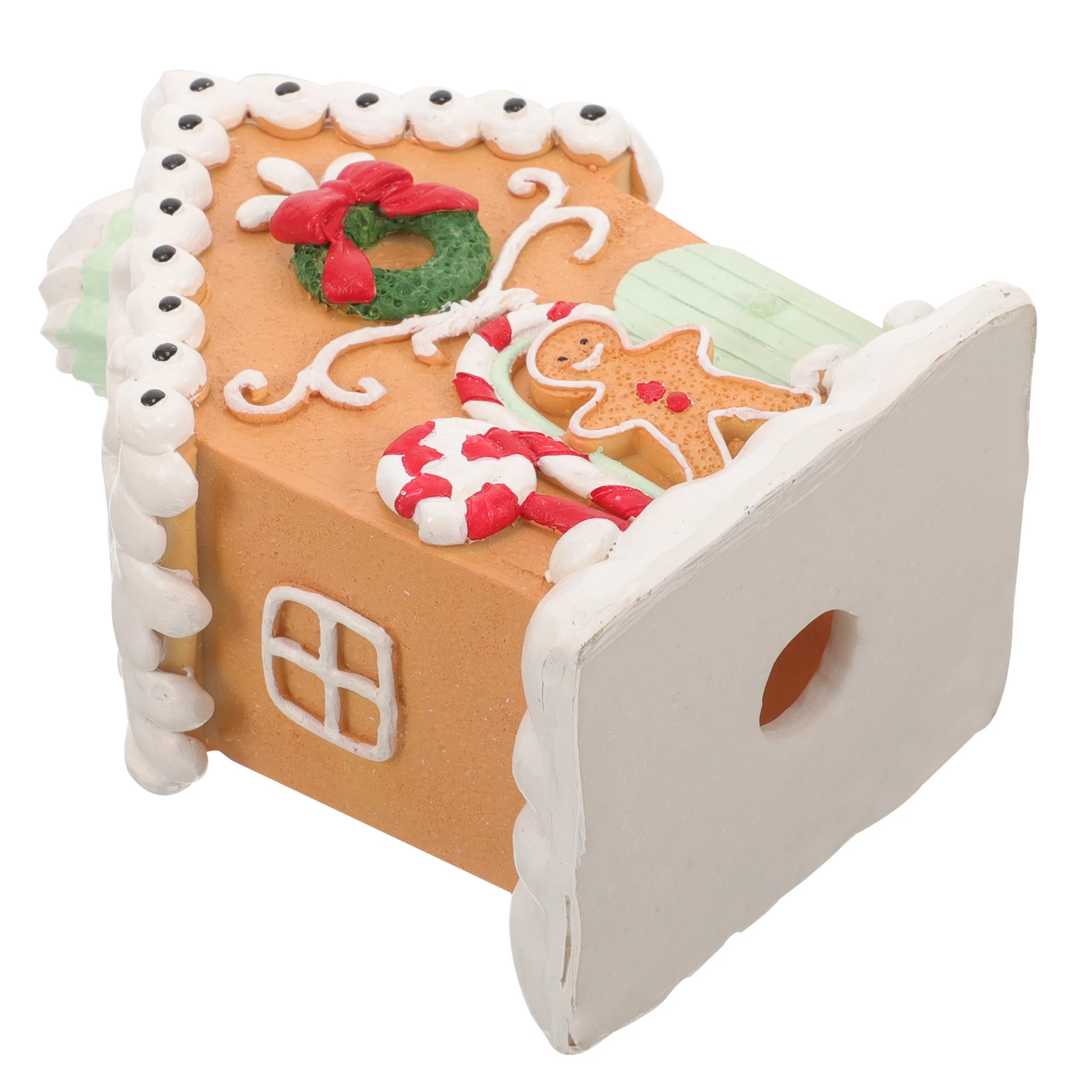 

Christmas Mini Gingerbread Ornament Resin Cute Table Centerpiece Home Office Party Decoration Festive Xmas Small House Resin