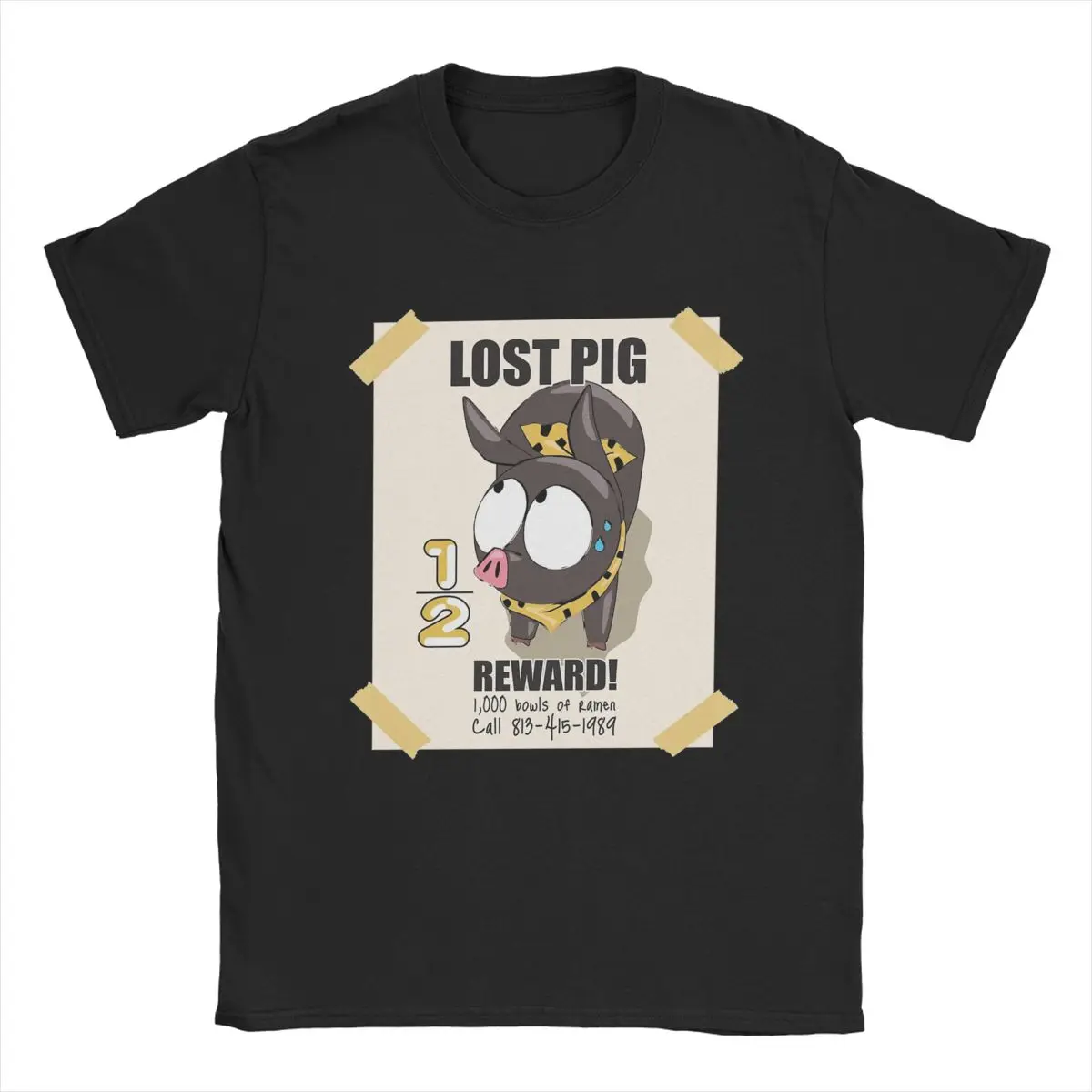 P-Chan Ryoga Lost Pig Ranma 1/2 T Shirt Men's Cotton Funny T-Shirt O Neck Tees Short Sleeve Tops Plus Size