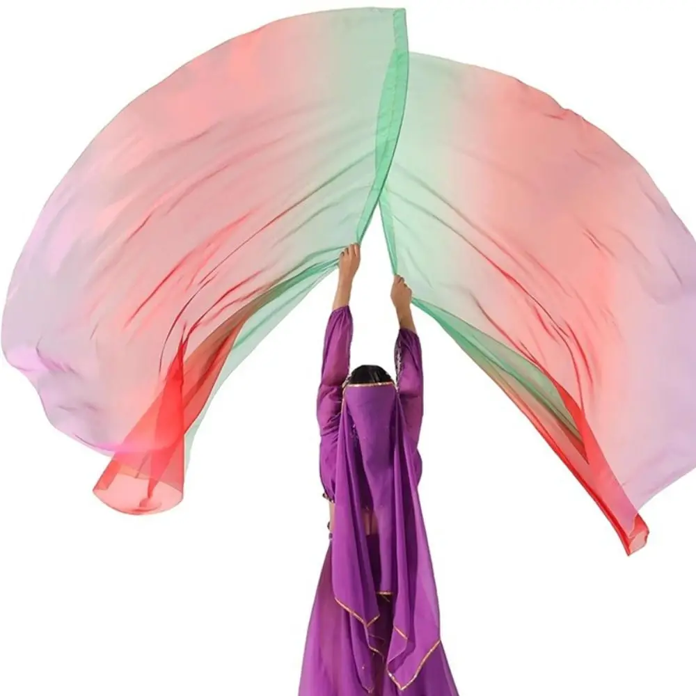 텔레스코픽 스틱 밸리 댄스 액세서리 소품, 확장 가능한 막대, 다색 반원형 깃발, 경량 댄스 파티