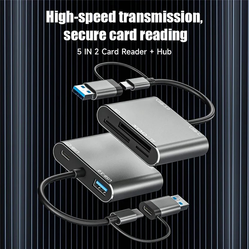 

Precisionn 5 In1 USB 3.0 Memory Card Reader USB-C To TF SD XQD Card Reader Adapter For Iphone 15 Pro/Max Pro/Air 2023