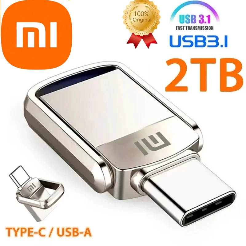 샤오미 펜 드라이브, USB 3.1, C타입, 2-in-1 플래시 드라이브, 1TB 휴대폰 컴퓨터 상호 변속기, 휴대용 메모리 저장 장치