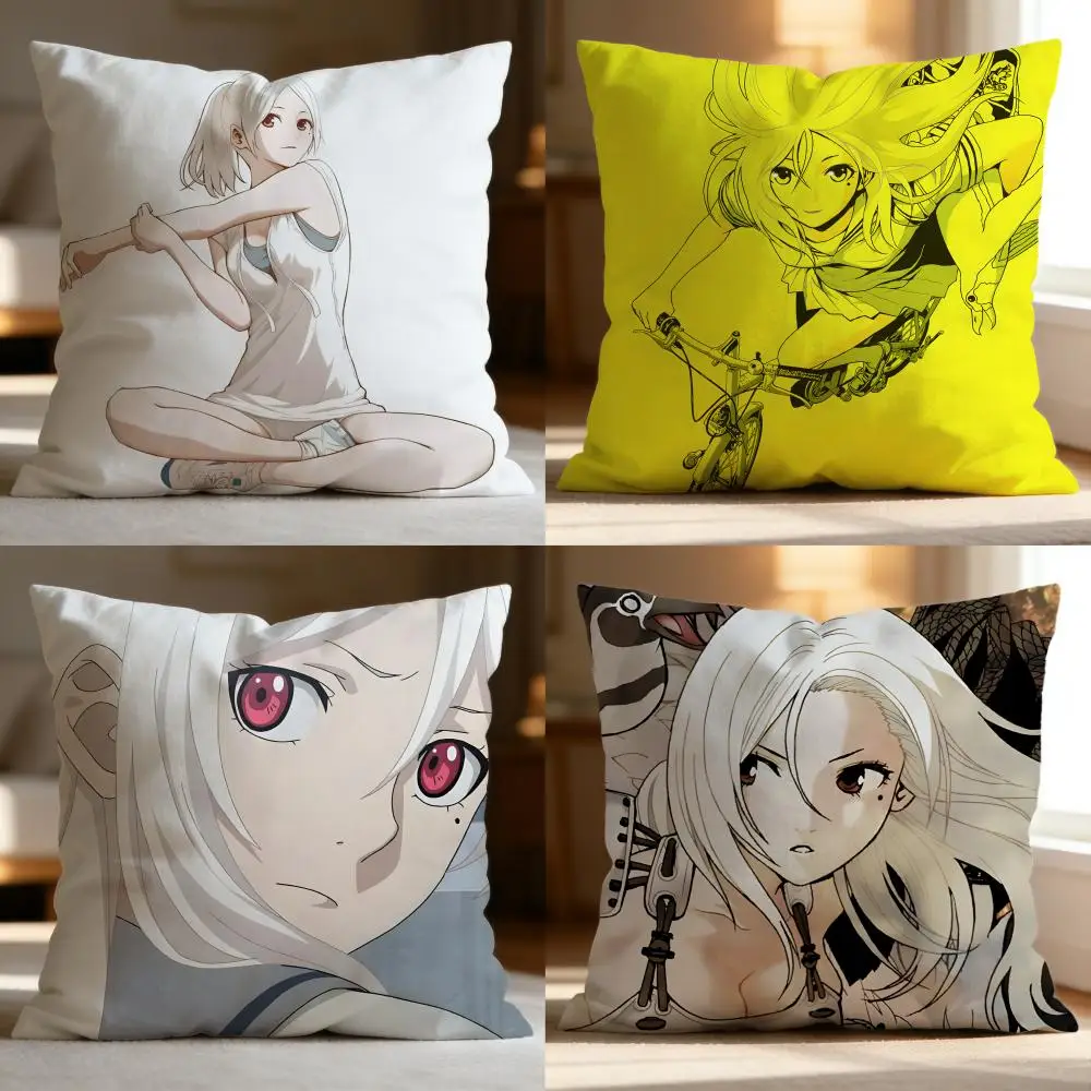 Anime Tokyo ESP Cushion Cover Soft Washable Pillow Case Multi-Scene for Couch Bed Travel Office Use
