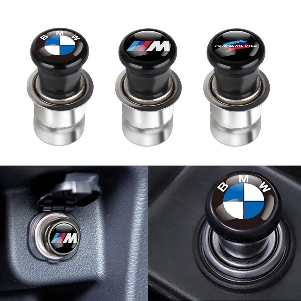 12V Car Cigar Lighter Portable Auto Emblem Cigarette Lighter Professional For Bmw M Performance E87 E92 E91 E70 E46 E90 E60 F30