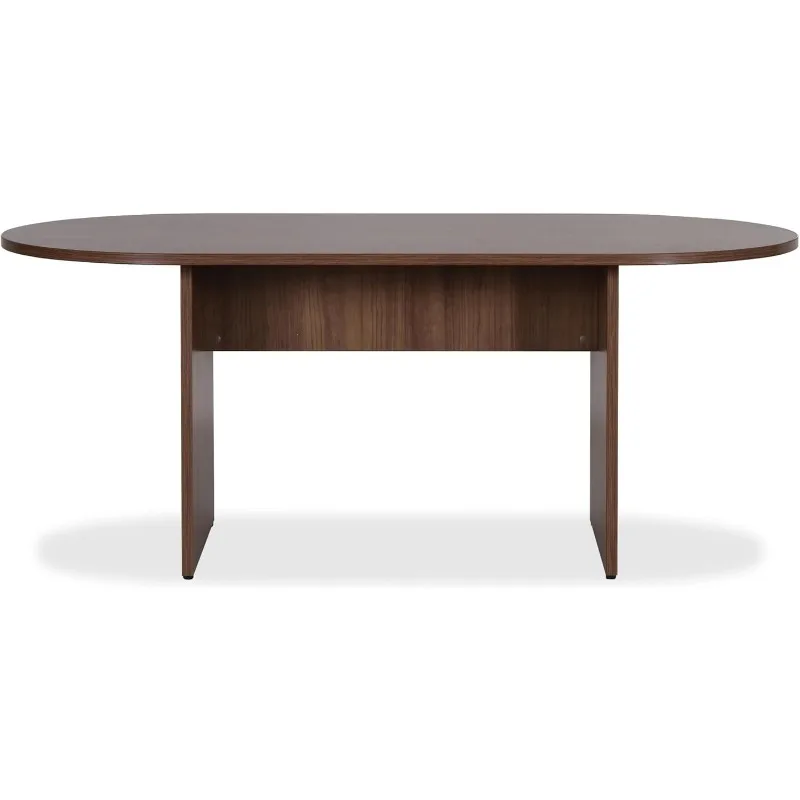 Lorell LLR69988 Essentials Walnut Laminate Oval Conference Table