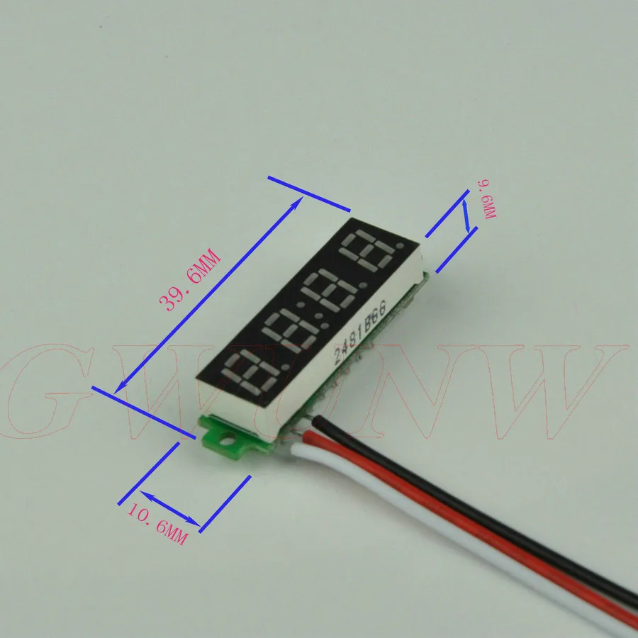 Imagem -04 - Levou Voltímetro Digital Medidor de Tensão de Alta Precisão Monitor da Bateria 4bit 028 Polegadas dc 500v 300v 200v 100v 10v 5v 12v