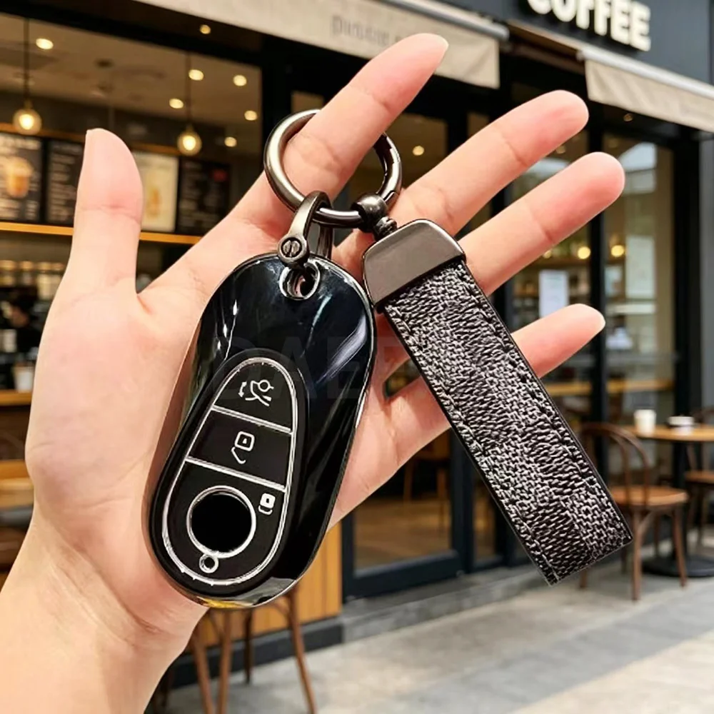 Funda Protectora de TPU para Llave de Mercedes Benz S400L S450/S500 Maybach S480, Soporte para Llavero, Carcasa para Llaves, Accesorios para Coche