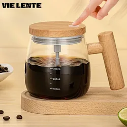 400ML Electric Blender Mixer Pot, Portable Self Stirring Glass Coffee Cup Mugs for Milk Latte Coffee Drinks Mixing