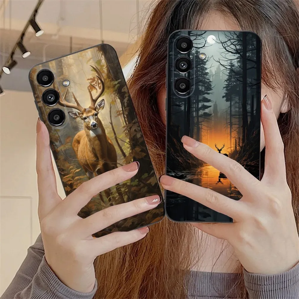 

Deer Hunting Camo Phone Case For Samsung S24,S21,S22,S23,S30,Ultra,S20,Plus,Fe,Lite,Note,10,9,5G Black Soft Cover