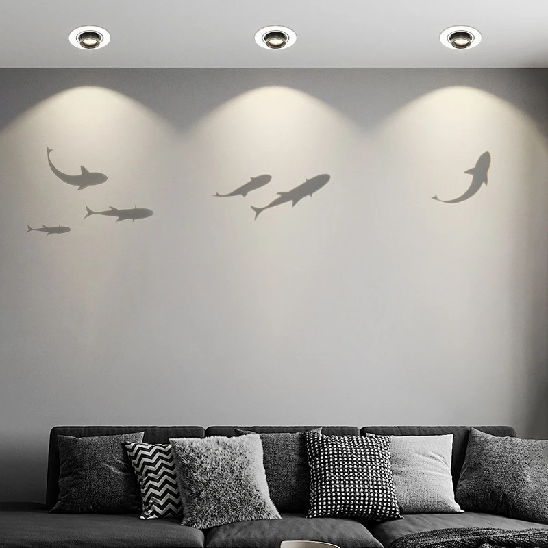 Nordic Modern Lighting Projection Fish Ceiling Lights Living Room Decoration Corridor LED Lights for Room Aisle Light Fixtures