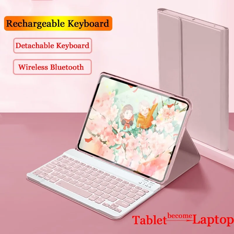 

Чехол с Bluetooth-клавиатурой для Xiaomi Redmi Pad Pro 2024 12,1 "SE 11 дюймов 10,61 для Xiaomi Pad 6S Pro 12,4 дюймов 5 Pro 12,4 6 11