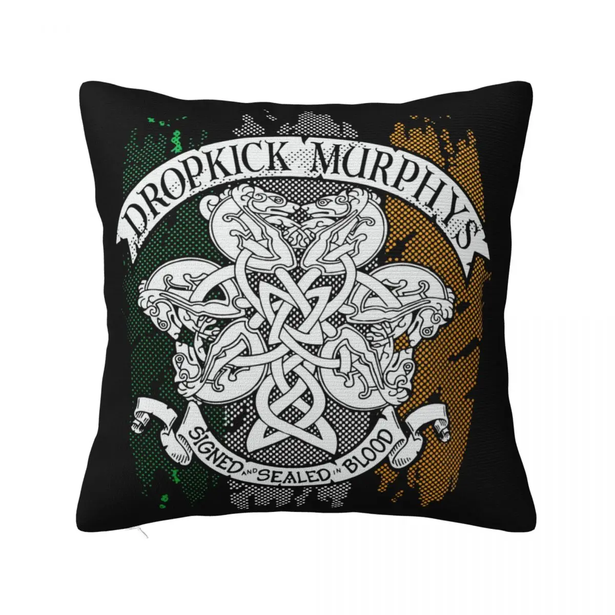 Authentic Dropkick T For Men Harajuku Murphys Band Knotwork Flag Punk Rock S M L Xl 2 Casual Fitness Children Pillow Case