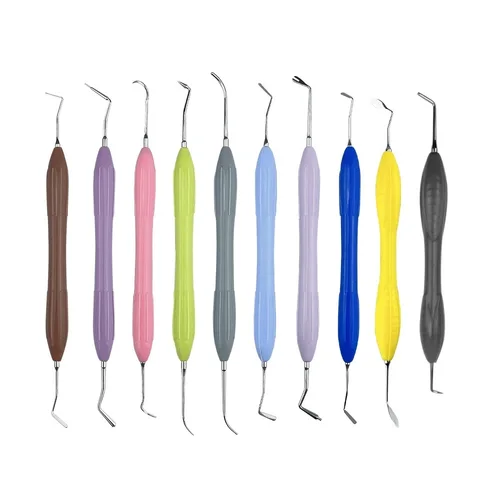 Imagen 2 del producto Espátula de relleno de resina Dental, restauración estética, espátula de relleno de resina compuesta, cuchillo, mango de silicona, herramienta de dentista