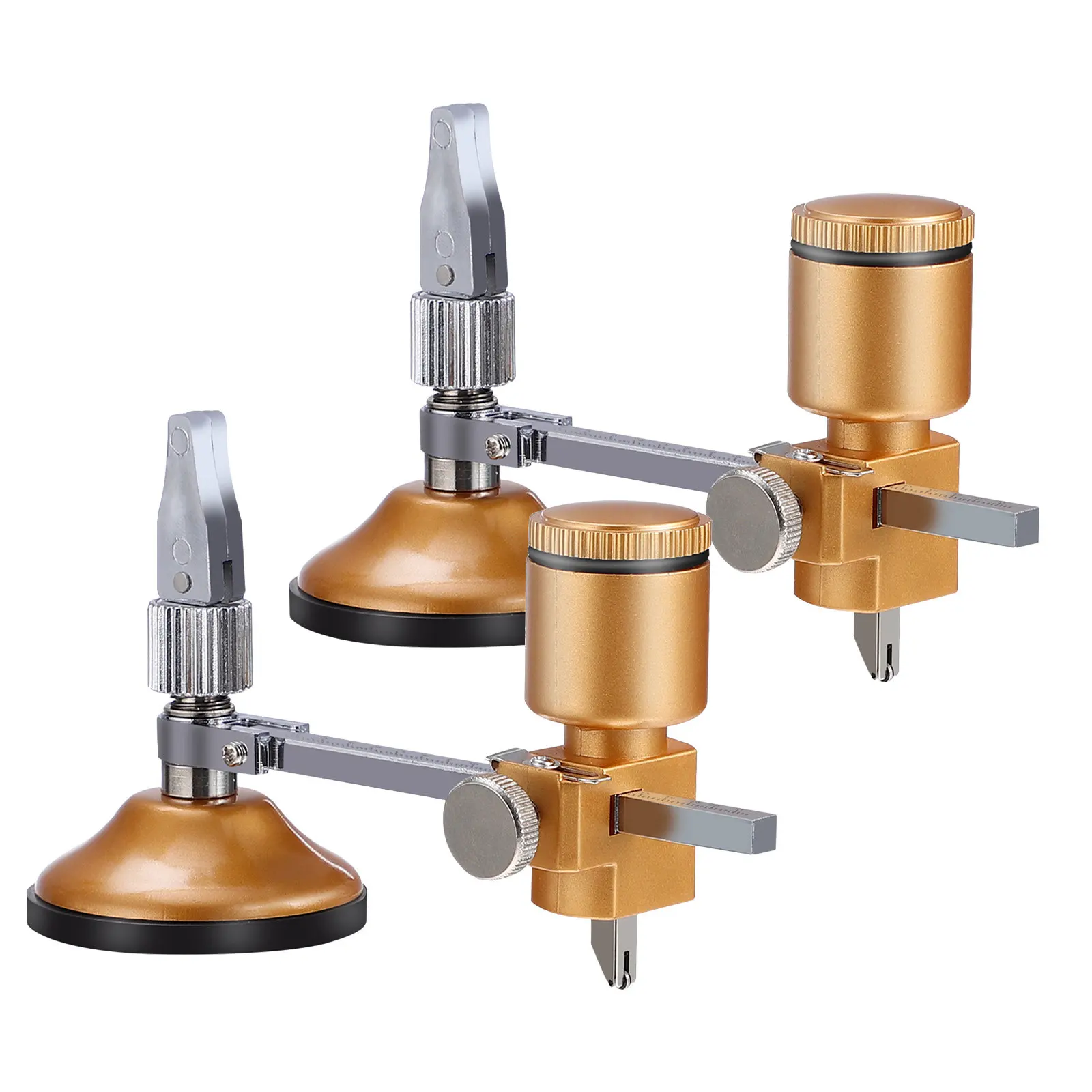 2Pcs Glass Circle Cutter Tool Compasses Style Suction Cup Stable Base for Precise Thick Glass Tile Cutting Circle Drawing Tool