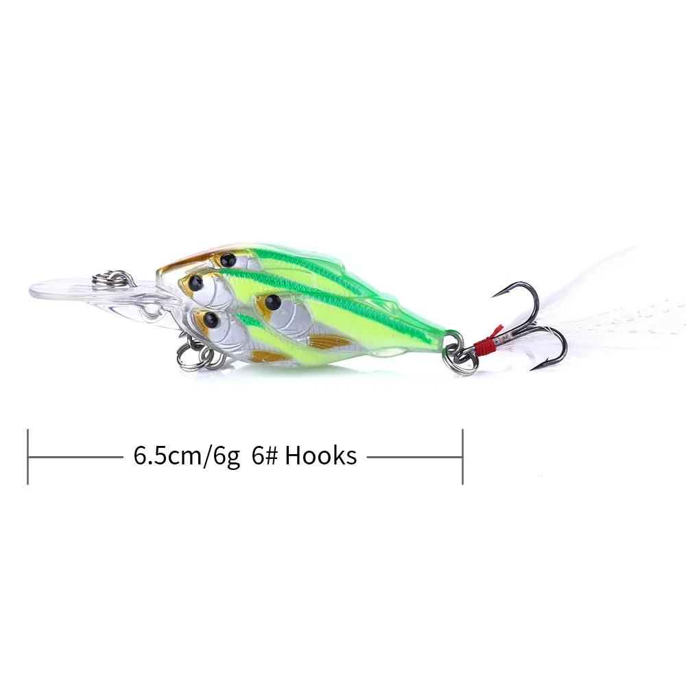 Señuelos duros Crankbait para pesca de lucio y carpa - imagen 5