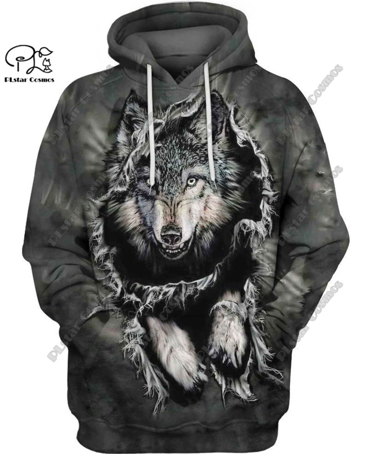 PLstar Cosmos 3D printed retro Aboriginal wolf feather pattern street casual unisex new hoodie, sweatshirt, zipper hoodie L-4