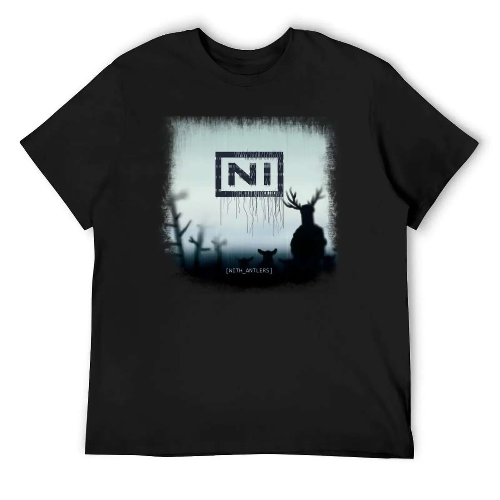 NI Knights with antlers album cover parody music lovers humor T-Shirt anime t shirts summer clothes t shirts for men pack